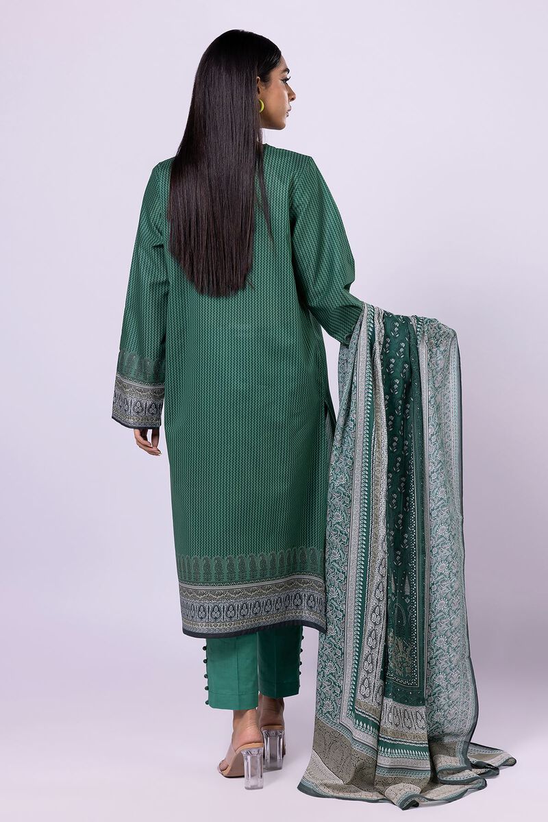 Khaadi | 3 Piece Unstitched Lawn-Top, Bottom & Dupatta | ALA230421-Green