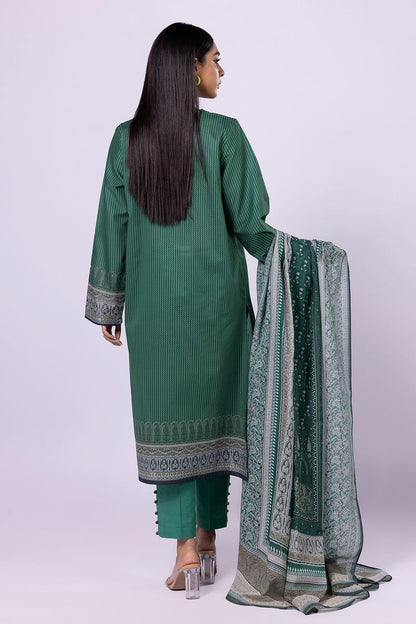 Khaadi | 3 Piece Unstitched Lawn-Top, Bottom & Dupatta | ALA230421-Green