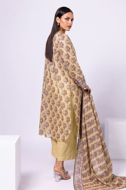 Khaadi | 3 Piece Unstitched Lawn-Top, Bottom & Dupatta | ALA230522-Yellow