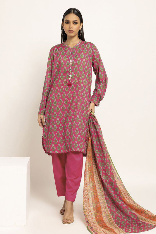 Khaadi | 3 Piece Unstitched Lawn Suit | ALA230901-PINK