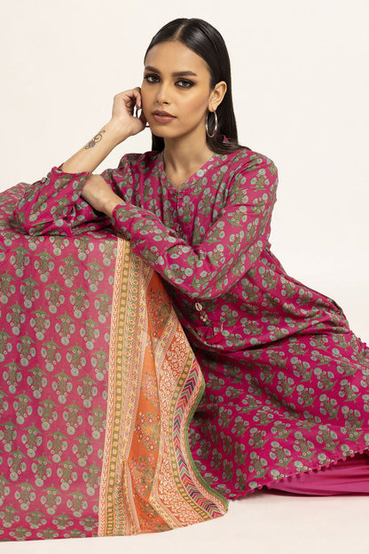Khaadi | 3 Piece Unstitched Lawn Suit | ALA230901-PINK