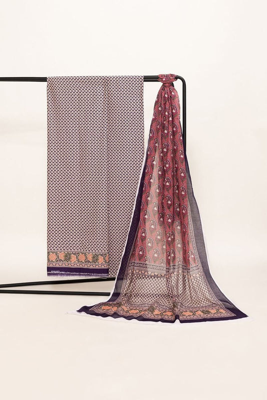 Khaadi | 3 Piece Unstitched Lawn Suit | ALA230907-Coral