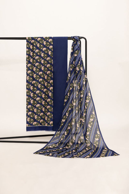 Khaadi | 3 Piece Unstitched Lawn Suit | ALA230917-Blue