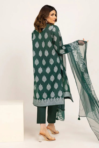 Khaadi | 3 Piece Unstitched Lawn Suit | ALA230925-GREEN