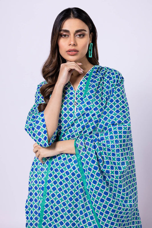 Khaadi | 3 Piece Unstitched Lawn-Top, Bottom & Dupatta | ALA23141-Green