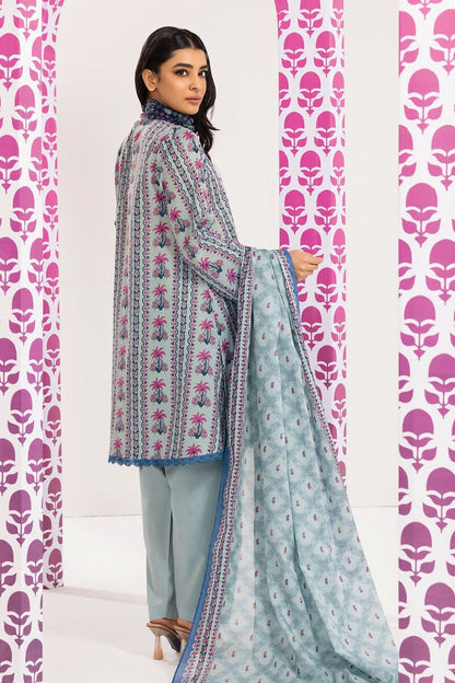 Khaadi | 3 Piece Unstitched Printed Lawn Suit | ALA240105-Green