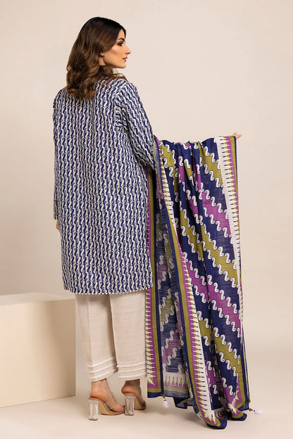 KHAADI | UNSTITCHED 3 PIECE PRINTED LIGHT KHADDAR SUIT