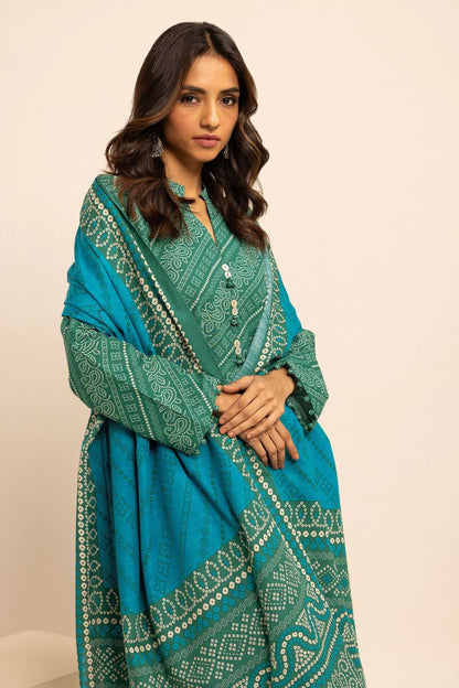 KHAADI | UNSTITCHED 3 PIECE PRINTED LIGHT KHADDAR SUIT