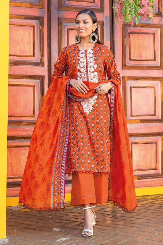 Khaadi | 3 Piece Unstitched Printed Embroidered Lawn Suit