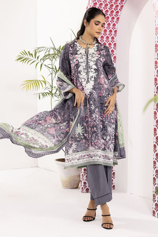 Khaadi | 3 Piece Unstitched Printed Embroidered Lawn Suit