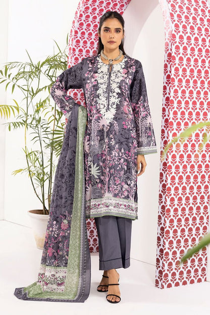Khaadi | 3 Piece Unstitched Printed Embroidered Lawn Suit