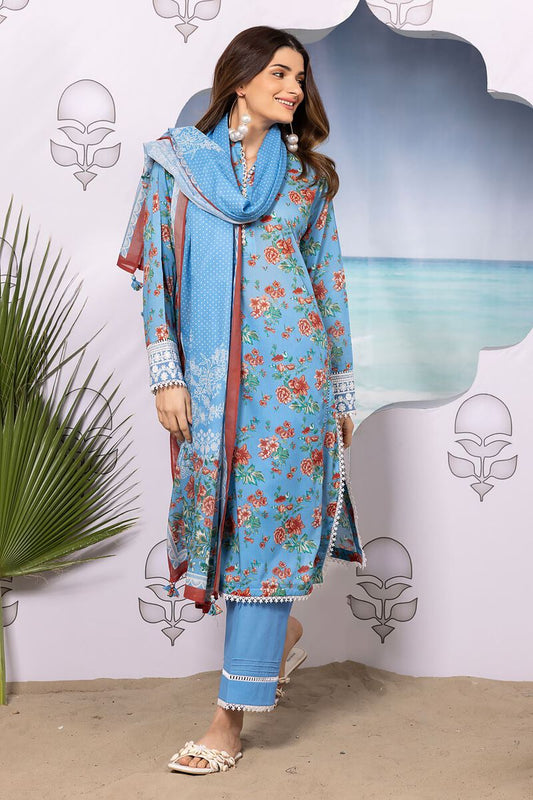 Khaadi | 3 Piece Unstitched Printed Embroidered Lawn Suit