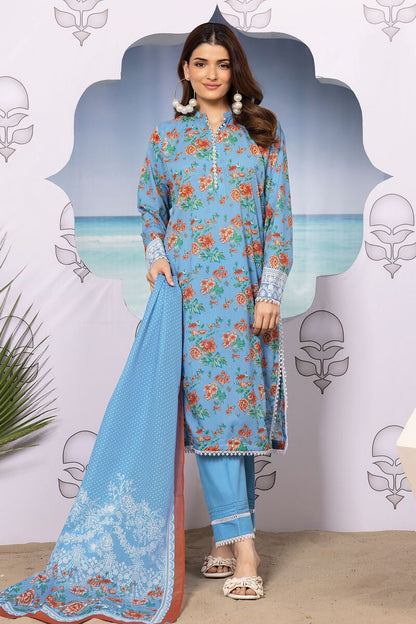 Khaadi | 3 Piece Unstitched Printed Embroidered Lawn Suit