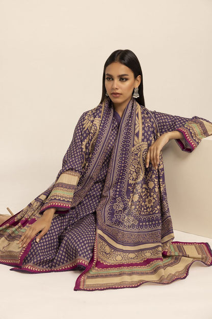 KHAADI | UNSTITCHED 3 PIECE EMBROIDERED LIGHT KHADDAR SUIT