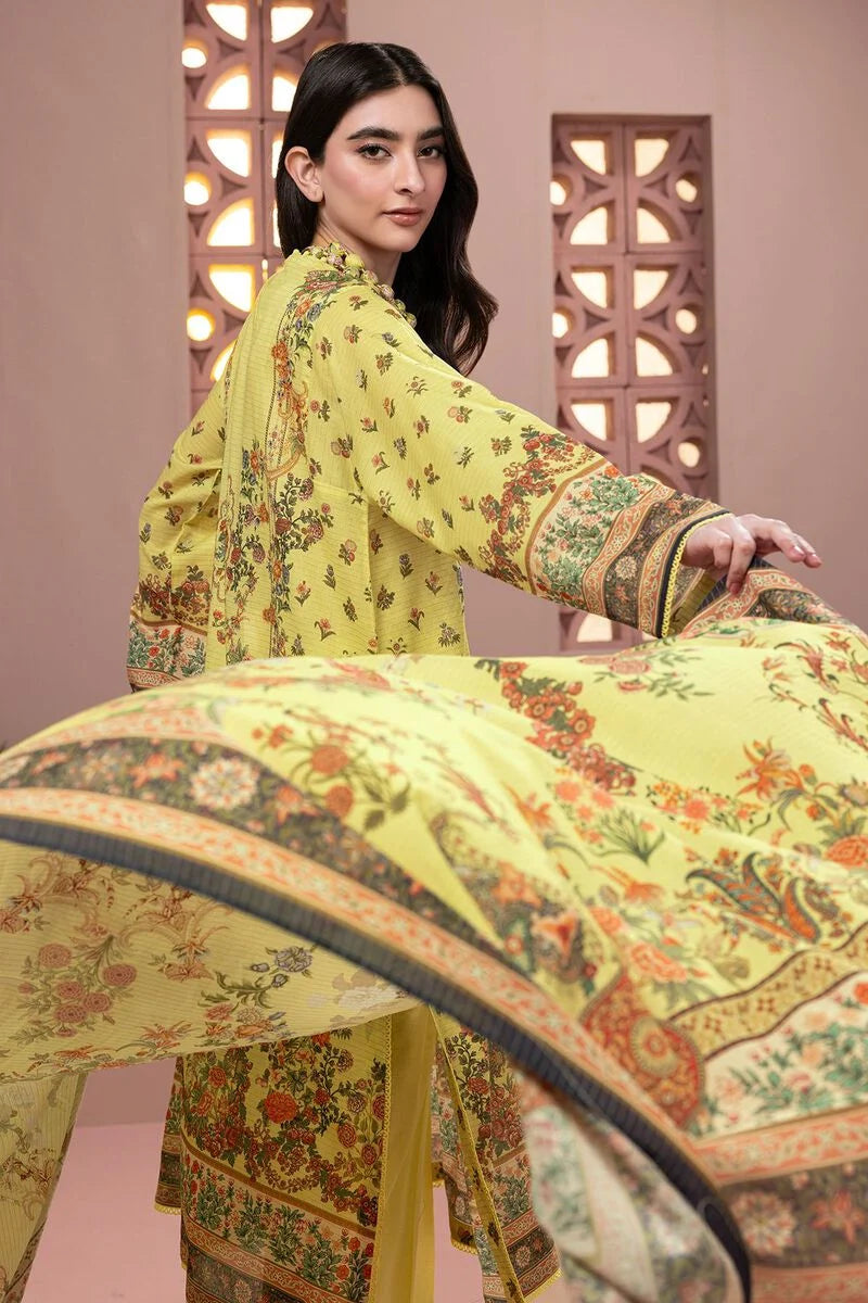 KHAADI | UNSTITCHED 3 PIECE EMBROIDERED MESSURI SUIT