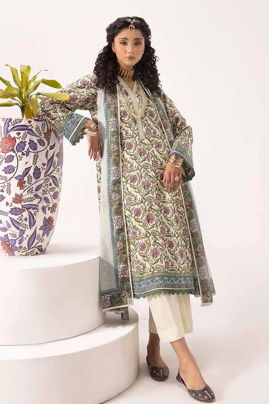 GUL AHMED | 3PC UNSTITCHED PRINTED LAWN SUIT