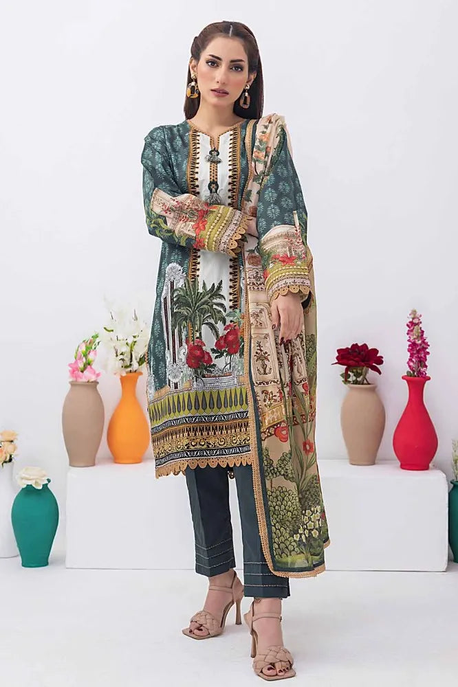 Gul Ahmed | 3PC Unstitched Printed Lawn Suit