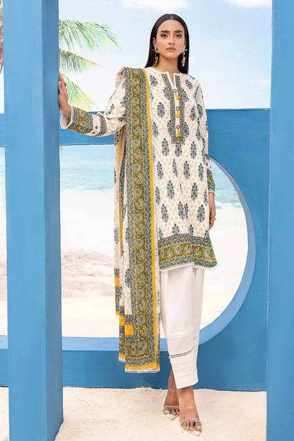 GUL AHMED | 3PC UNSTITCHED PRINTED LAWN SUIT