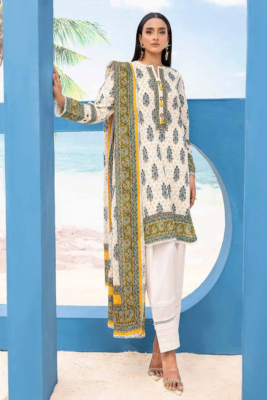GUL AHMED | 3PC UNSTITCHED PRINTED LAWN SUIT
