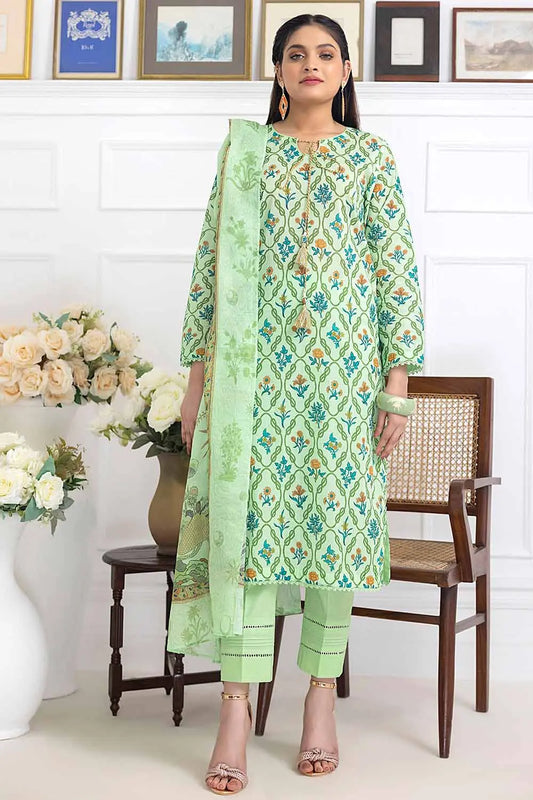 GUL AHMED | 3PC UNSTITCHED PRINTED LAWN SUIT