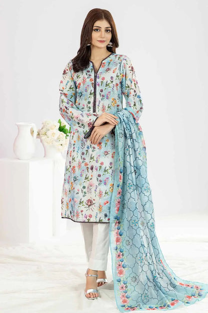 GUL AHMED | 3PC UNSTITCHED PRINTED LAWN SUIT