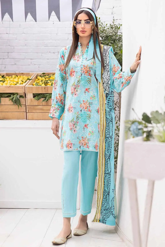 GUL AHMED | 3PC UNSTITCHED PRINTED LAWN SUIT