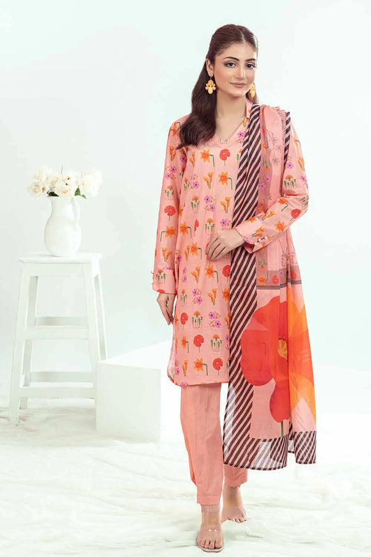 GUL AHMED | 3PC UNSTITCHED PRINTED LAWN SUIT