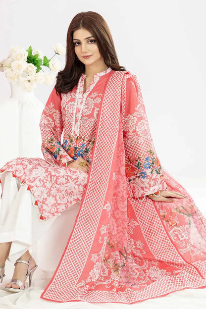 GUL AHMED | 3PC UNSTITCHED PRINTED LAWN SUIT