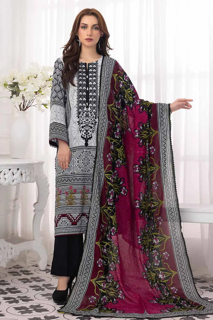 GUL AHMED | 3PC UNSTITCHED EMBROIDERED LAWN SUIT