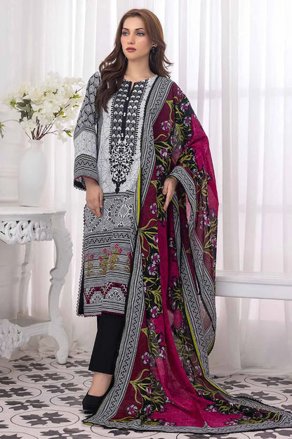GUL AHMED | 3PC UNSTITCHED EMBROIDERED LAWN SUIT