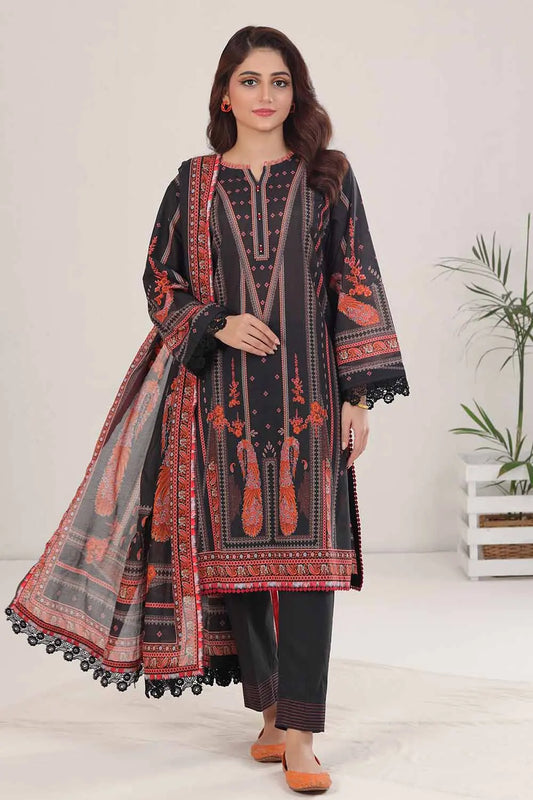 GUL AHMED | 3PC UNSTITCHED PRINTED LAWN SUIT