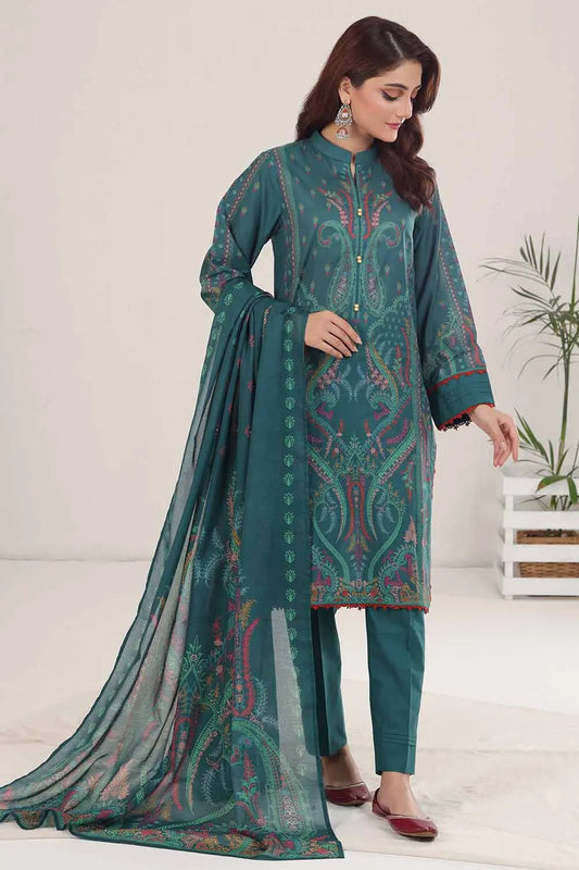 GUL AHMED | 3PC UNSTITCHED PRINTED LAWN SUIT