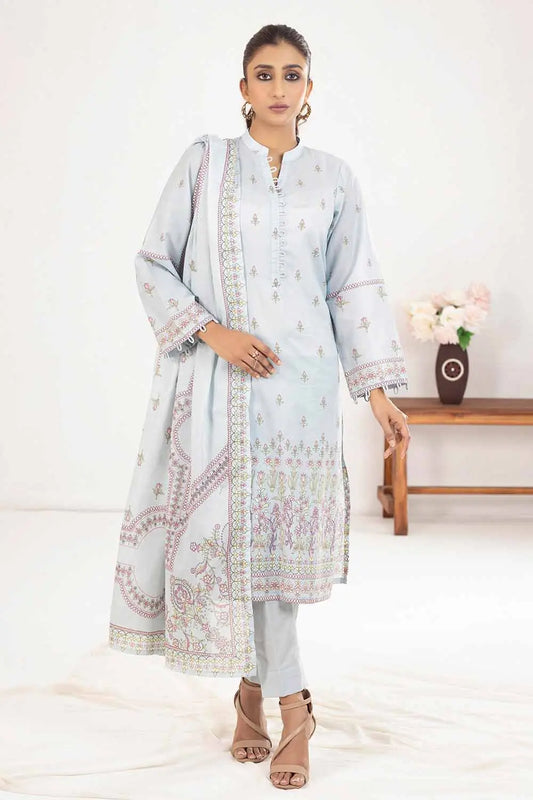 GUL AHMED | 3PC UNSTITCHED PRINTED LAWN SUIT