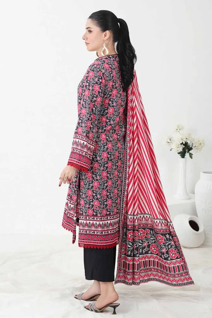 GUL AHMED | 3PC UNSTITCHED PRINTED LINEN SUIT