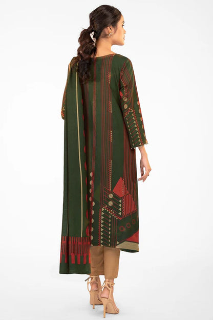 ALKARAM | Unstitched 2 Pc Printed Viscose Suit | Winter