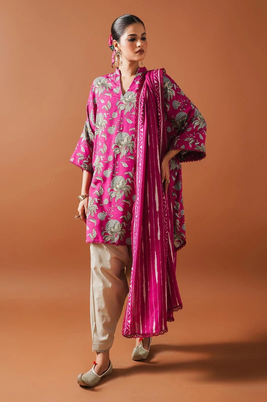 SANA SAFINAZ | UNSTITCHED MAHAY WINTER - 2 PIECE LINEN SUIT