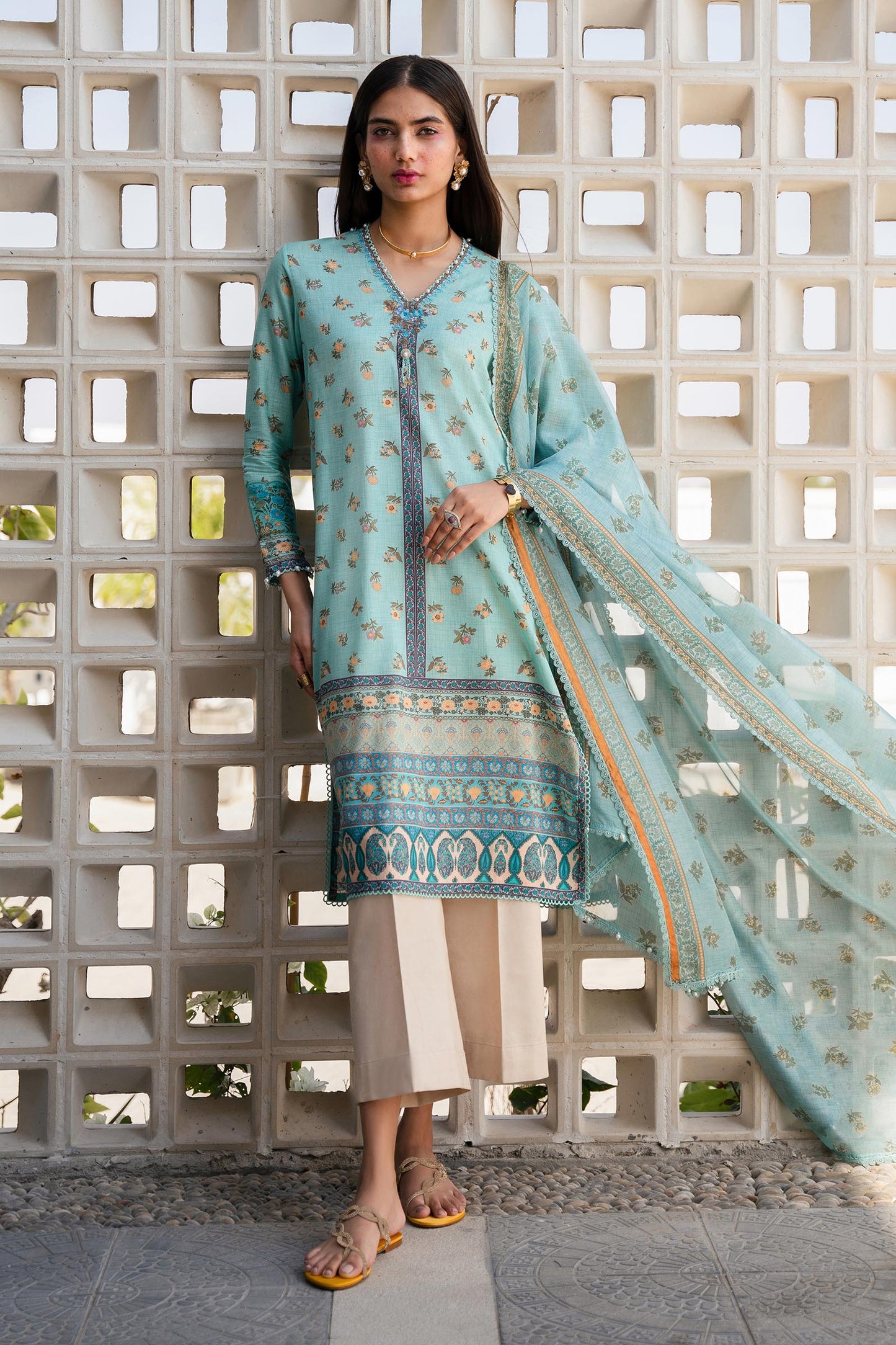 SANA SAFINAZ | MAHAY | UNSTITCHED 2 PIECE LAWN SUIT
