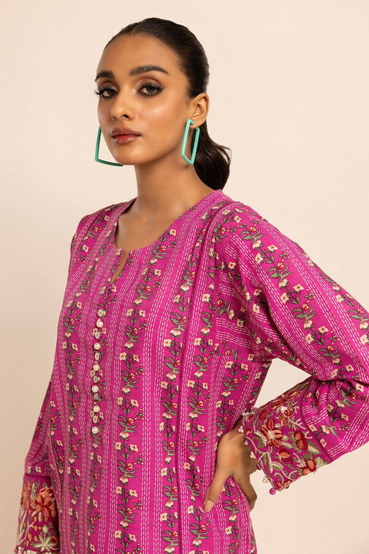 KHAADI | UNSTITCHED 2 PIECE EMBROIDERED KHADDAR SUIT