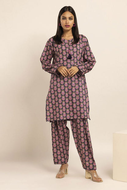 Khaadi | 2 Piece Unstitched Cambirc- Top & Bottom | JCA231002-Purple