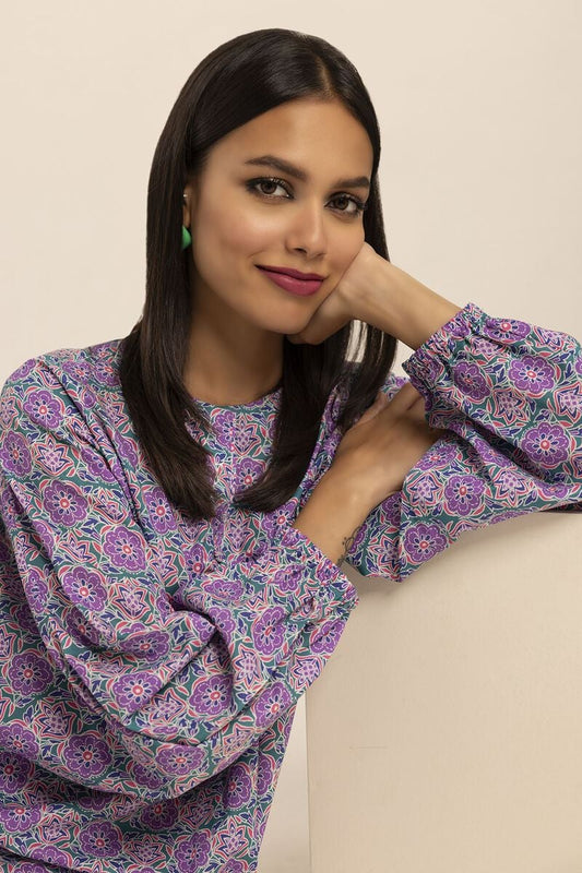 Khaadi | 2 Piece Unstitched Cambirc- Top & Bottom | JCA231003-Green