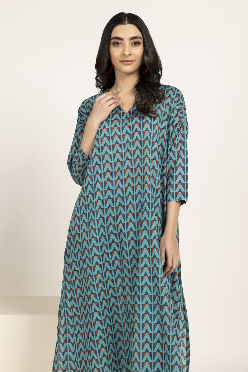 Khaadi | 2 Piece Unstitched Lawn - Top & Bottom | JLA230805-Turquoise