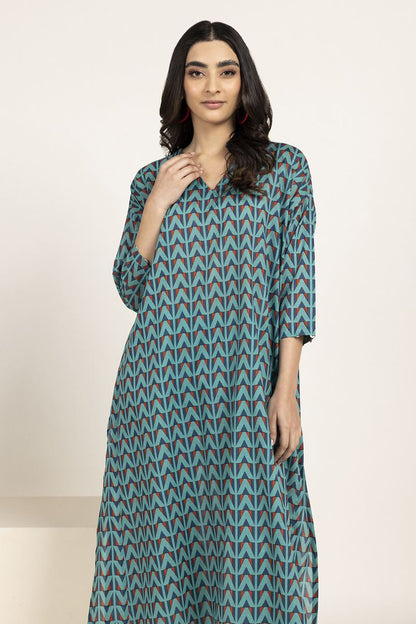 Khaadi | 2 Piece Unstitched Lawn - Top & Bottom | JLA230805-Turquoise