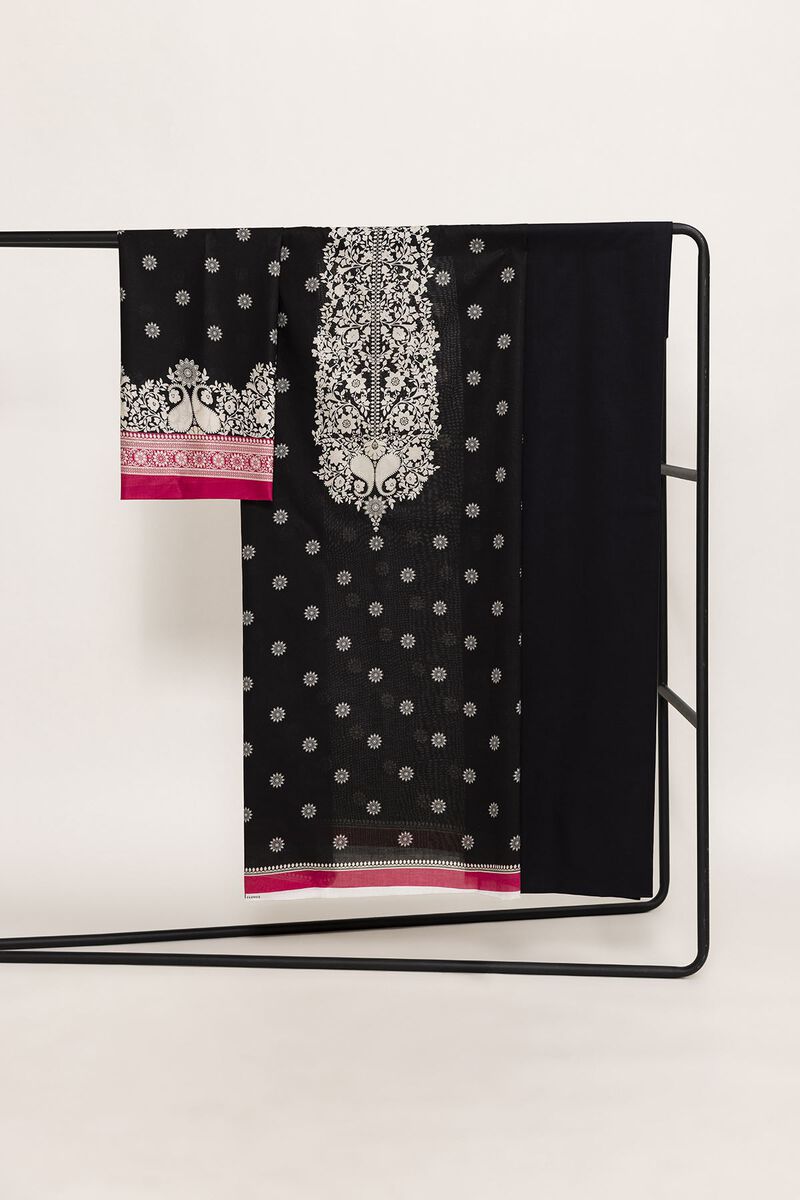 Khaadi | 2 Piece Unstitched Lawn - Top & Bottom | JLA230904-Black