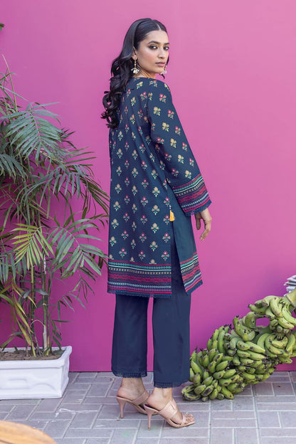Khaadi | 2 Piece Unstitched Cambirc - Top & Bottom | JLA231208-Navy