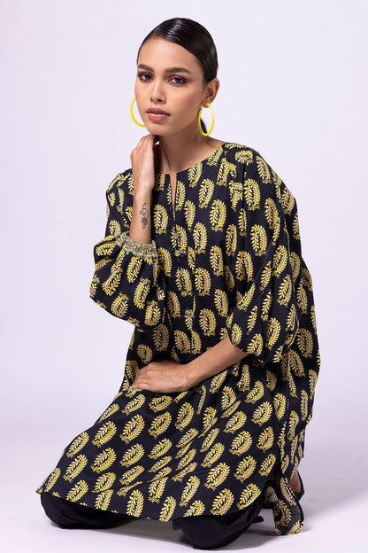 Khaadi | 2 Piece Unstitched Lawn - Top & Bottom | JLA23120-Black