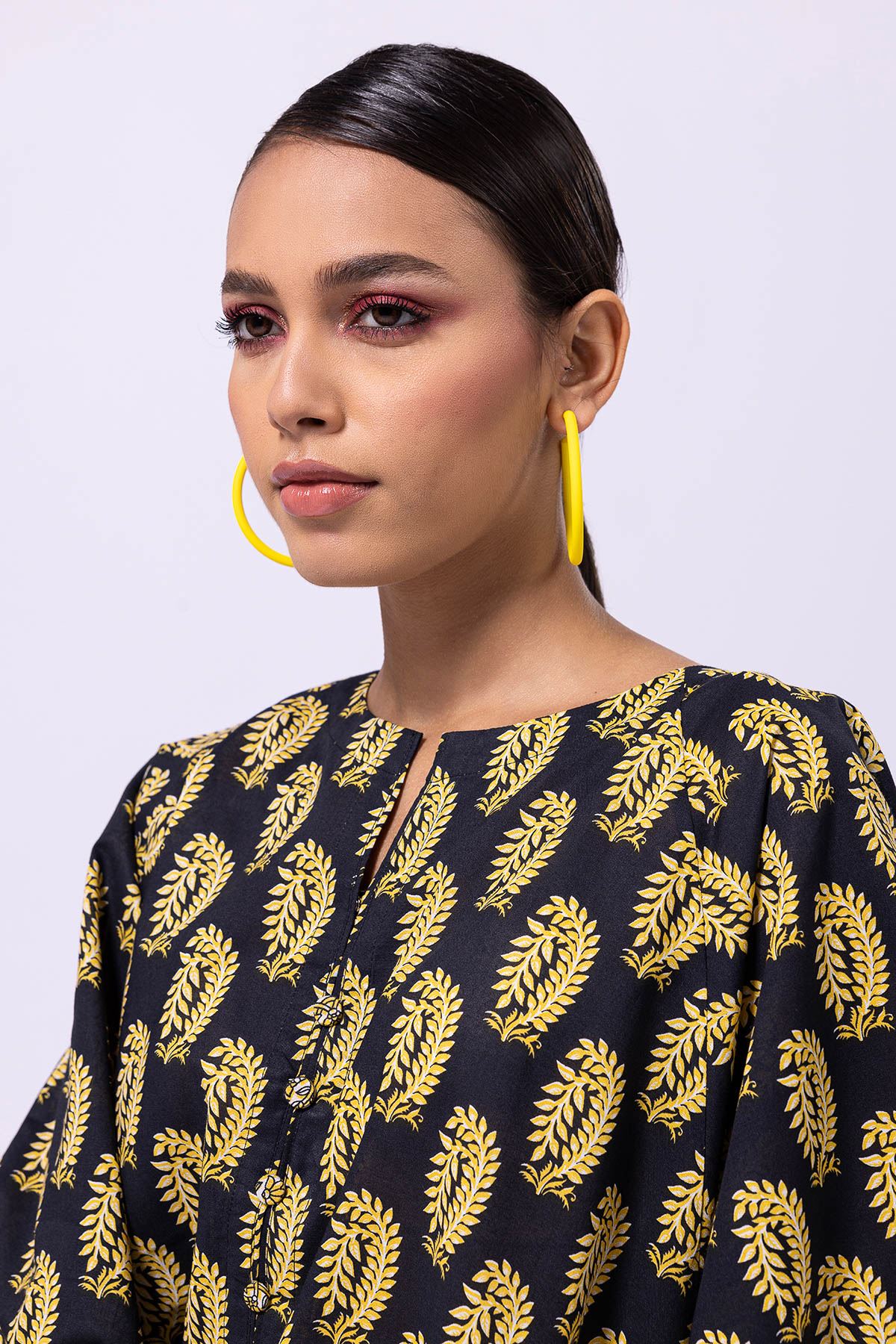 Khaadi | 2 Piece Unstitched Lawn - Top & Bottom | JLA23120-Black