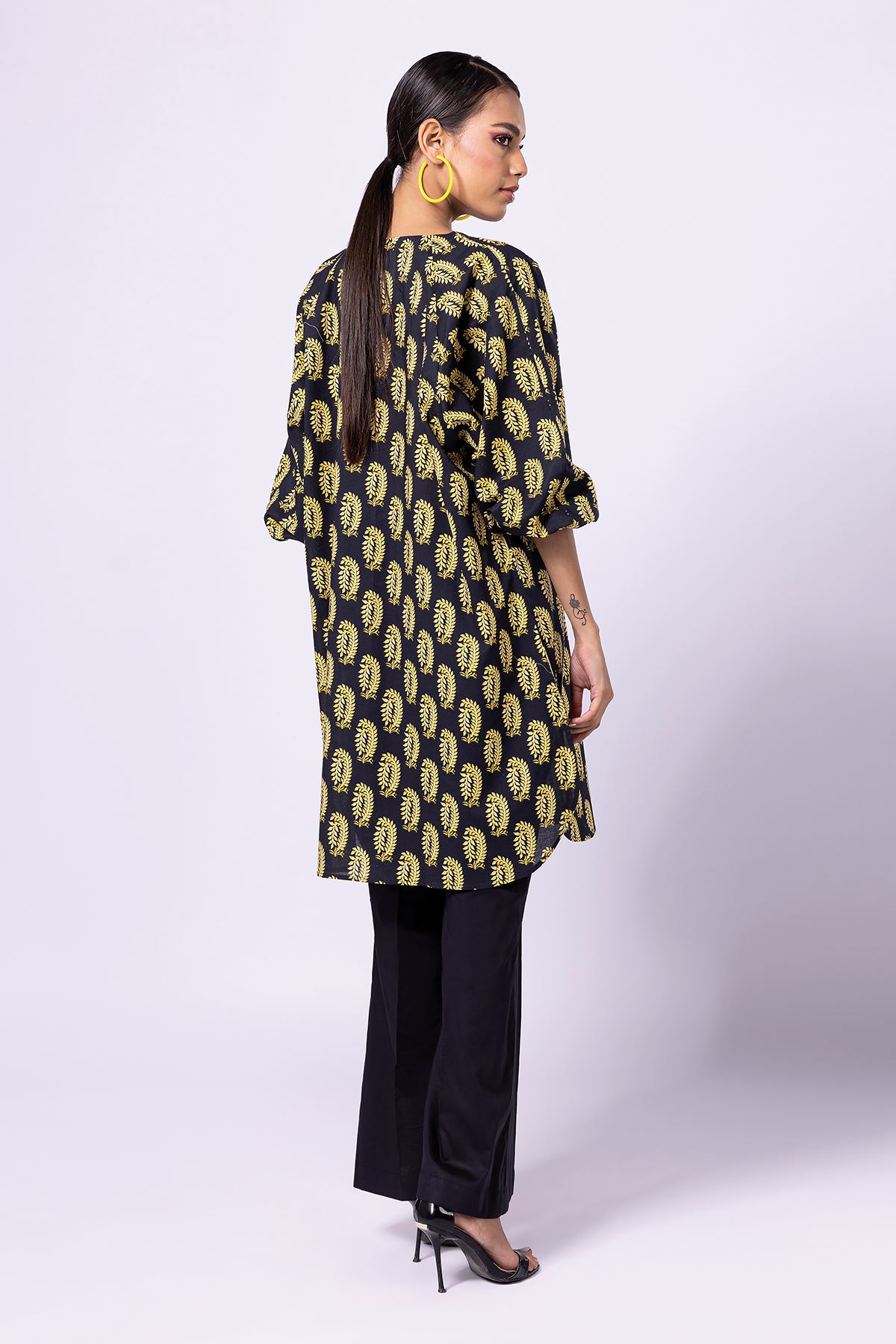 Khaadi | 2 Piece Unstitched Lawn - Top & Bottom | JLA23120-Black