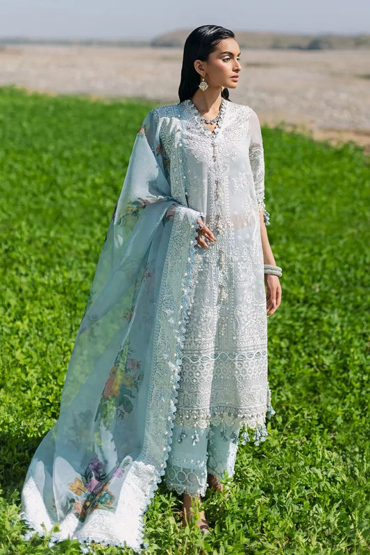 Sana Safinaz | Unstitched 3Pc Embroidered Luxury Lawn | 5B