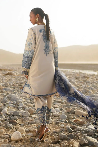 Sana Safinaz | Unstitched 3Pc Embroidered Luxury Lawn | 12B