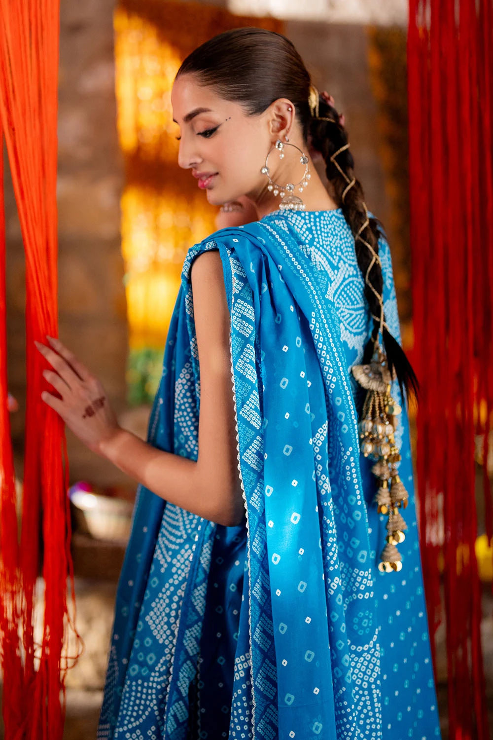 GUL AHMED | 3PC UNSTITCHED LACQUER PRINTED LAWN SUIT